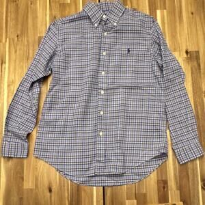 Ralph Lauren Men's Plaid Cotton Button-Down‎ Shirt Long Sleeve Medium